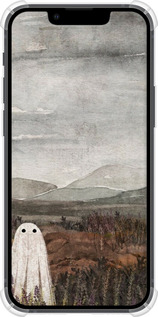 Силикон с усиленными углами чехол Одинокий призрак на фоне гор для Apple iPhone 13 Mini - 6486sp-2373 изображение 