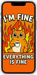 Силикон с усиленными углами чехол Funny Cat для Apple iPhone 13 Mini - 6786sp-2373 изображение 