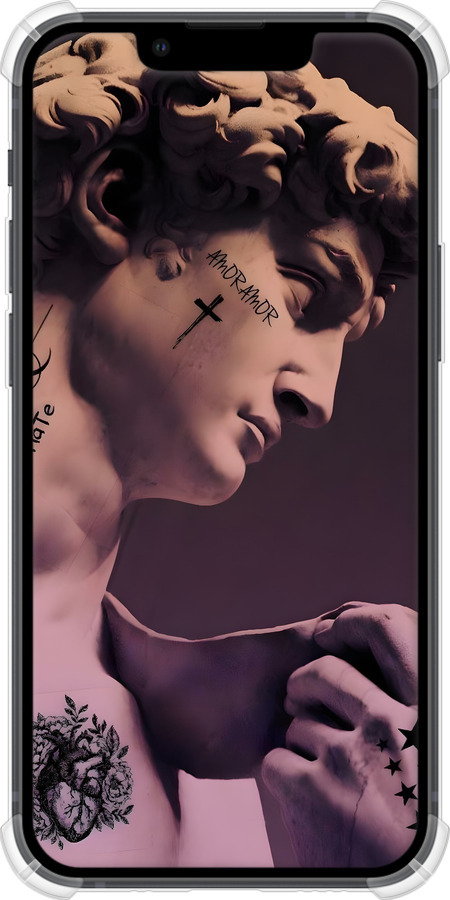 Силикон с усиленными углами чехол Давид для Apple iPhone 13 Mini - 6302sp-2373 изображение 