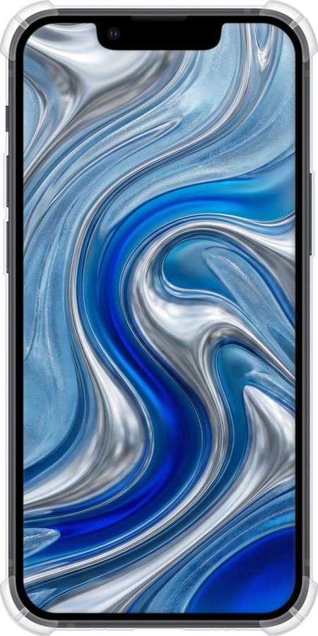 Силіконовий протиударний с посиленими кутами чехол Liquid Chrome для Apple iPhone 13 Mini - 6781sp-2373 изображение 