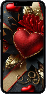 2D пластиковый чехол Сердечки v2 для Apple iPhone 13 Mini - 5832t-2373 изображение 