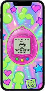 Силиконовый чехол Y2K Aesthetic Retro Pet: Годуй мене кавою для Apple iPhone 13 Mini - 6784u-2373 изображение 