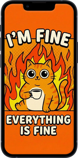 2D пластиковый чехол Funny Cat для Apple iPhone 13 Mini - 6786t-2373 изображение 