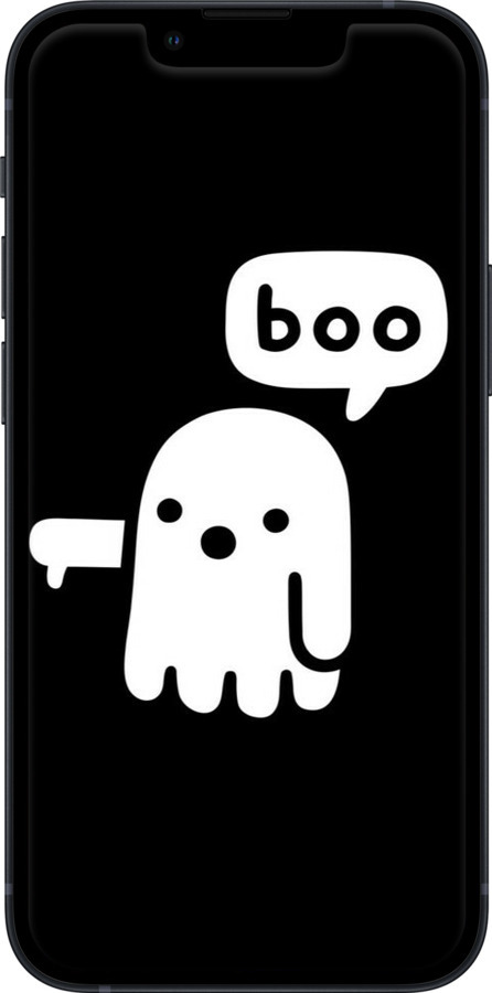 Силиконовый чехол Призрак Неодобрения для Apple iPhone 13 Mini - 6431u-2373 изображение 