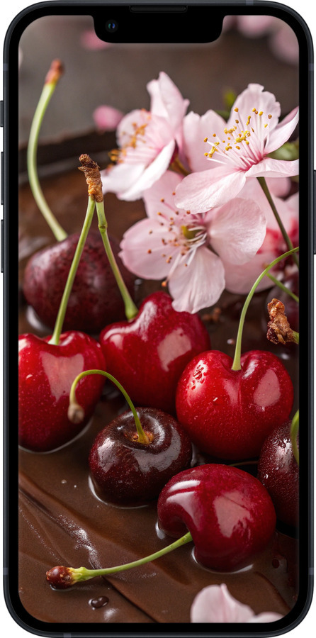 2D пластиковий чехол Вишня у шоколаді для Apple iPhone 13 Mini - 6698t-2373 изображение 