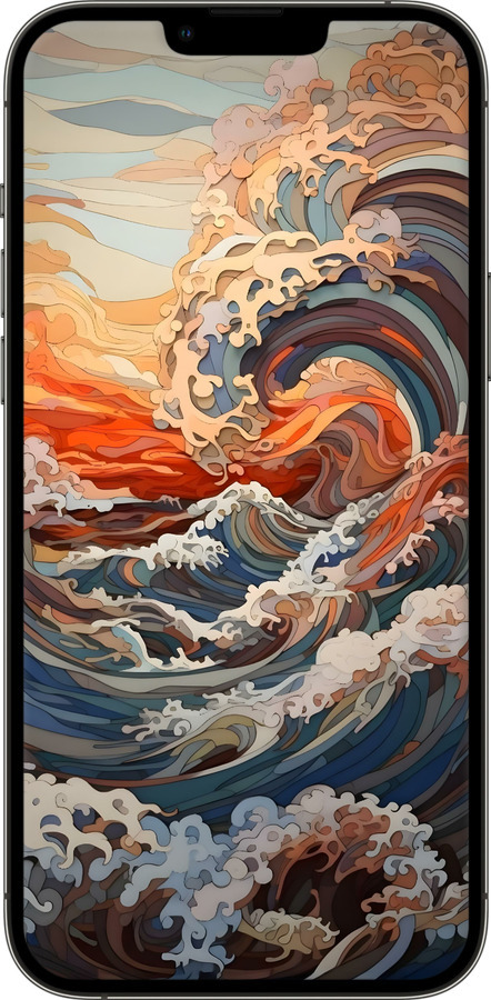 TPU чехол Арт хвилі для Apple iPhone 13 Pro Max - 6324b-2371 изображение 