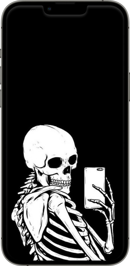 TPU чехол Скелет делает Selfie для Apple iPhone 13 Pro Max - 6535b-2371 изображение 
