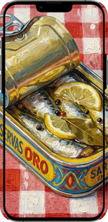 3D пластиковый матовый чехол Vintage Sardine Tin Phone для Apple iPhone 13 Pro Max - 6772m-2371 изображение 