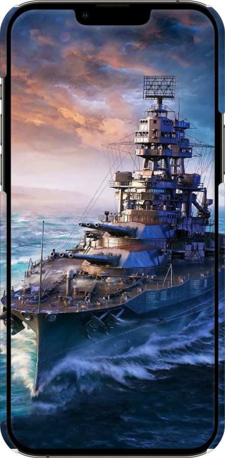 3D пластиковый матовый чехол Военный корабль, world of tanks, wargaming для Apple iPhone 13 Pro Max - 6461m-2371 изображение 