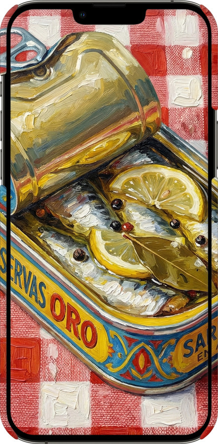 3D пластиковый матовый чехол Vintage Sardine Tin Phone для Apple iPhone 13 Pro Max - 6772m-2371 изображение 