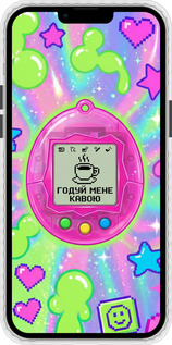 Чехол Bumper чехол Y2K Aesthetic Retro Pet: Годуй мене кавою для Apple iPhone 13 Pro Max - 6784pc-2371 изображение 