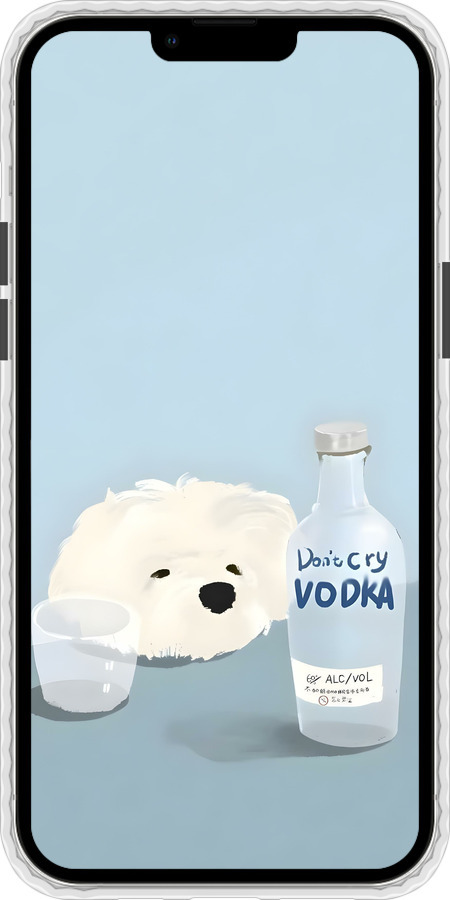 Чехол Bumper чехол Пес водка для Apple iPhone 13 Pro Max - 6368pc-2371 изображение 