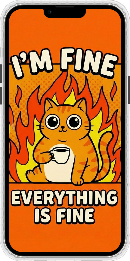 Чехол Bumper чехол Funny Cat для Apple iPhone 13 Pro Max - 6786pc-2371 изображение 