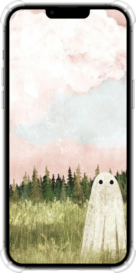 Силикон с усиленными углами чехол Привидение для Apple iPhone 13 Pro Max - 6401sp-2371 изображение 