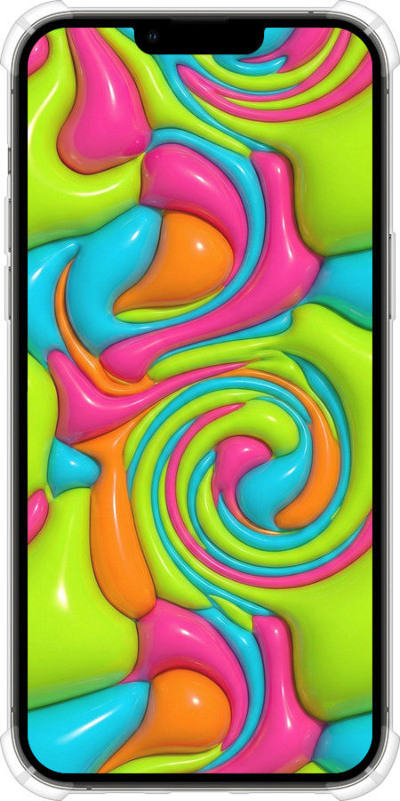 Силикон с усиленными углами чехол Y2K Jelly Dream для Apple iPhone 13 Pro Max - 6780sp-2371 изображение 