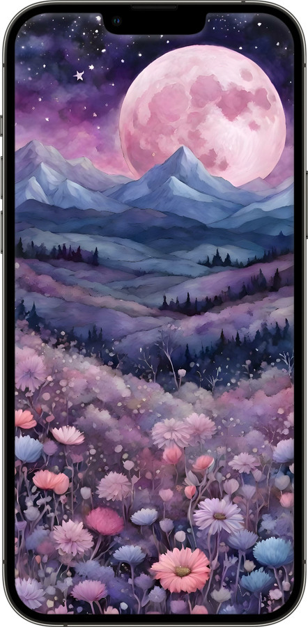 Силиконовый чехол Ночь луна арт для Apple iPhone 13 Pro Max - 6319u-2371 изображение 