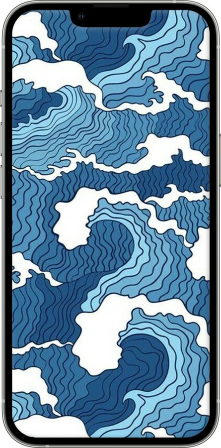 TPU чехол Абстрактный рисунок морских волн для Apple iPhone 13 Pro - 6538b-2372 изображение 