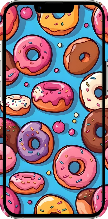 3D пластиковий матовий чехол Пончики для Apple iPhone 13 Pro - 6318m-2372 изображение 