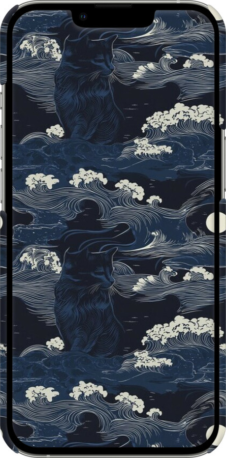 3D пластиковий матовий чехол Морська тематика у стилі арт-деко для Apple iPhone 13 Pro - 6520m-2372 изображение 