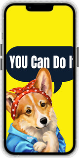 Чехол Bumper чехол чехол с корги You Can Do It для Apple iPhone 13 Pro - 6184pc-2372 изображение 