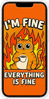 Силикон с усиленными углами чехол Funny Cat для Apple iPhone 13 Pro - 6786sp-2372 изображение 