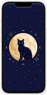 Силикон с усиленными углами чехол Cute Cat Celestial/Witchy для Apple iPhone 13 Pro - 6787sp-2372 изображение 