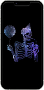 Силиконовый чехол Скелетное искусство для Apple iPhone 13 Pro - 6536u-2372 изображение 
