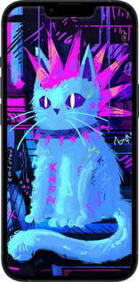 TPU чехол Кот панк для Apple iPhone 13 - 6311b-2374 изображение 