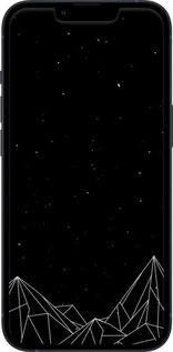 TPU чехол Чорно білі абстрактні гори для Apple iPhone 13 - 6437b-2374 изображение 