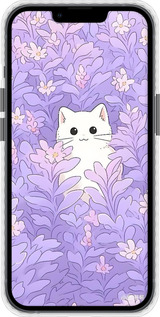 Чехол Bumper чехол Котик в цветах для Apple iPhone 13 - 6390pc-2374 изображение 