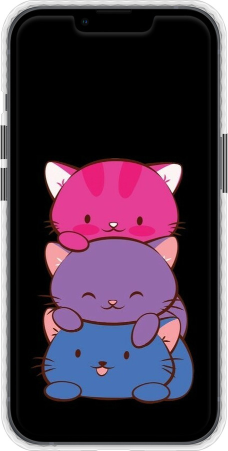 Чехол Bumper чехол Милые кошки для Apple iPhone 13 - 6518pc-2374 изображение 