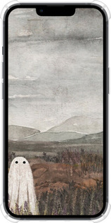 Силикон с усиленными углами чехол Одинокий призрак на фоне гор для Apple iPhone 13 - 6486sp-2374 изображение 