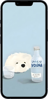 Силиконовый чехол Пес водка для Apple iPhone 13 - 6368u-2374 изображение 