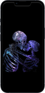 Силиконовый чехол С изображением скелета для Apple iPhone 13 - 6537u-2374 изображение 