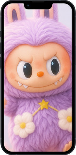 Силиконовый чехол Лабубу для Apple iPhone 13 - 6708u-2374 изображение 