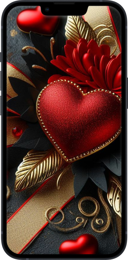 Силіконовий чехол Сердечки v2 для Apple iPhone 13 - 5832u-2374 изображение 