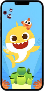 TPU чехол Бейби Шарк для Apple iPhone 14 Plus - 6303b-2645 изображение 