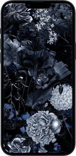 TPU чехол Абстрактный цветочный рисунок в синих тонах для Apple iPhone 14 Plus - 6539b-2645 изображение 