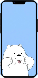 3D пластиковый матовый чехол Милый мишка для Apple iPhone 14 Plus - 6357m-2645 изображение 
