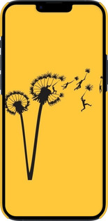 3D пластиковый матовый чехол Минимализм одуванчики для Apple iPhone 14 Plus - 6449m-2645 изображение 