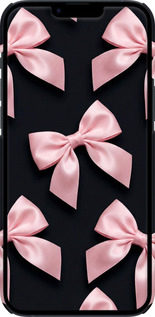 3D пластиковый матовый чехол Coquette Ribbons Dark Coquette для Apple iPhone 14 Plus - 6767m-2645 изображение 