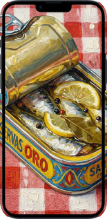 3D пластиковый матовый чехол Vintage Sardine Tin Phone для Apple iPhone 14 Plus - 6772m-2645 изображение 