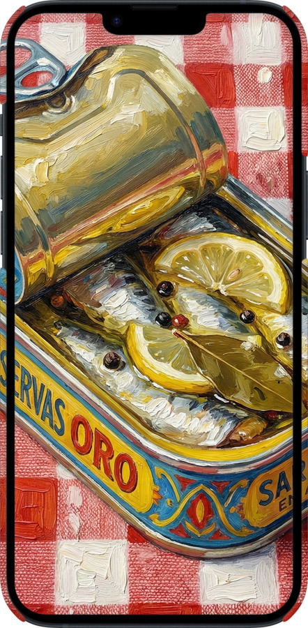 3D пластиковый матовый чехол Vintage Sardine Tin Phone для Apple iPhone 14 Plus - 6772m-2645 изображение 