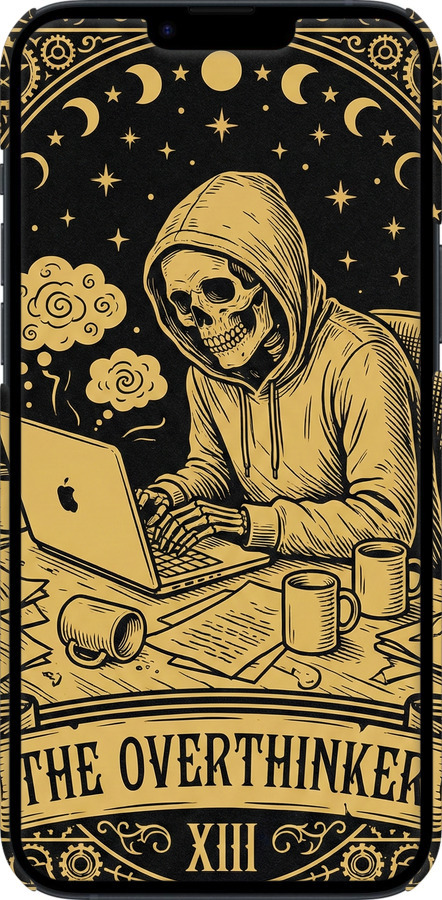 3D пластиковый матовый чехол The Overthinker для Apple iPhone 14 Plus - 6774m-2645 изображение 