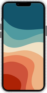 Чохол Bumper чехол У стилі ретро з хвилями для Apple iPhone 14 Plus - 6531pc-2645 изображение 