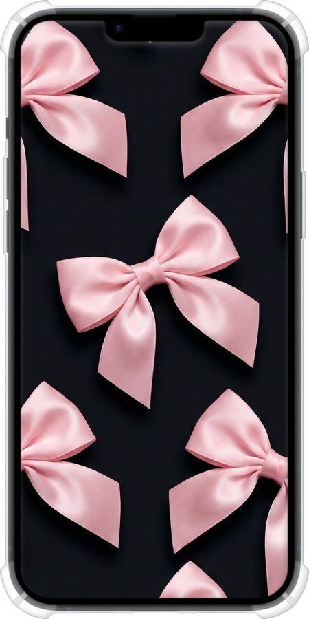 Силикон с усиленными углами чехол Coquette Ribbons Dark Coquette для Apple iPhone 14 Plus - 6767sp-2645 изображение 