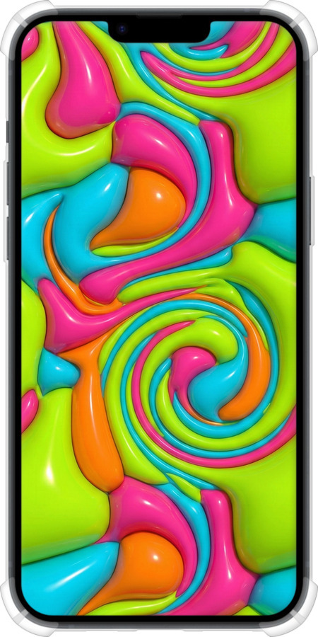 Силикон с усиленными углами чехол Y2K Jelly Dream для Apple iPhone 14 Plus - 6780sp-2645 изображение 