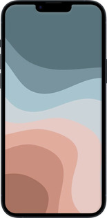 Силиконовый чехол С синими и розовыми волнами в стиле ретро для Apple iPhone 14 Plus - 6532u-2645 изображение 