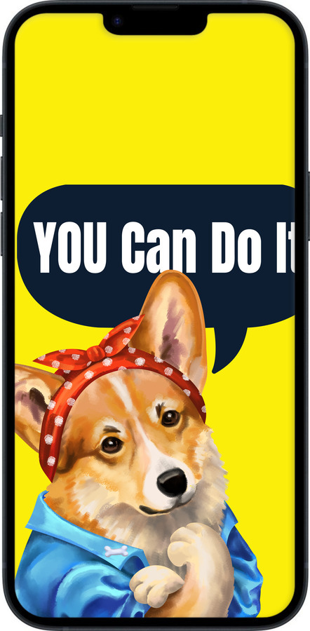 Силіконовий чехол чехол с корги You Can Do It для Apple iPhone 14 Plus - 6184u-2645 изображение 