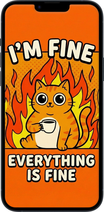 Силиконовый чехол Funny Cat для Apple iPhone 14 Plus - 6786u-2645 изображение 